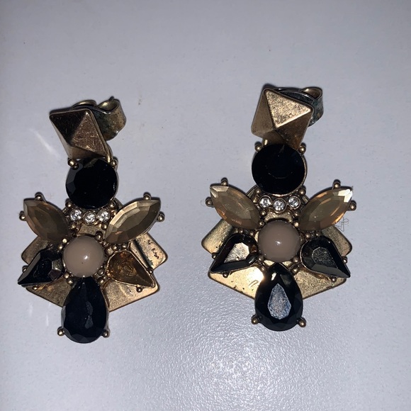 J.Crew Mixed Crystal Dangle Earrings